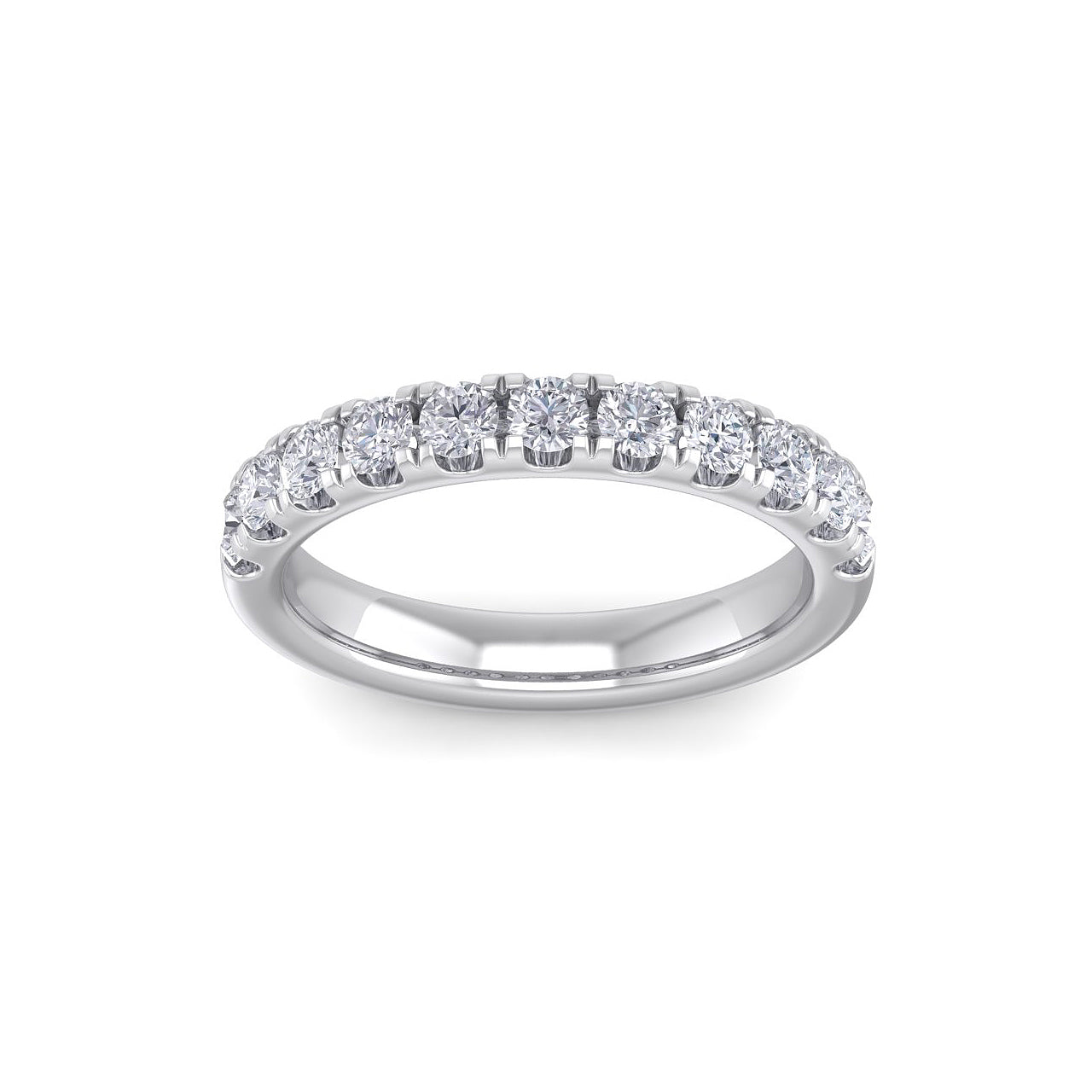 Beautiful Ring in white gold with white diamonds of 1.01 ct in weight