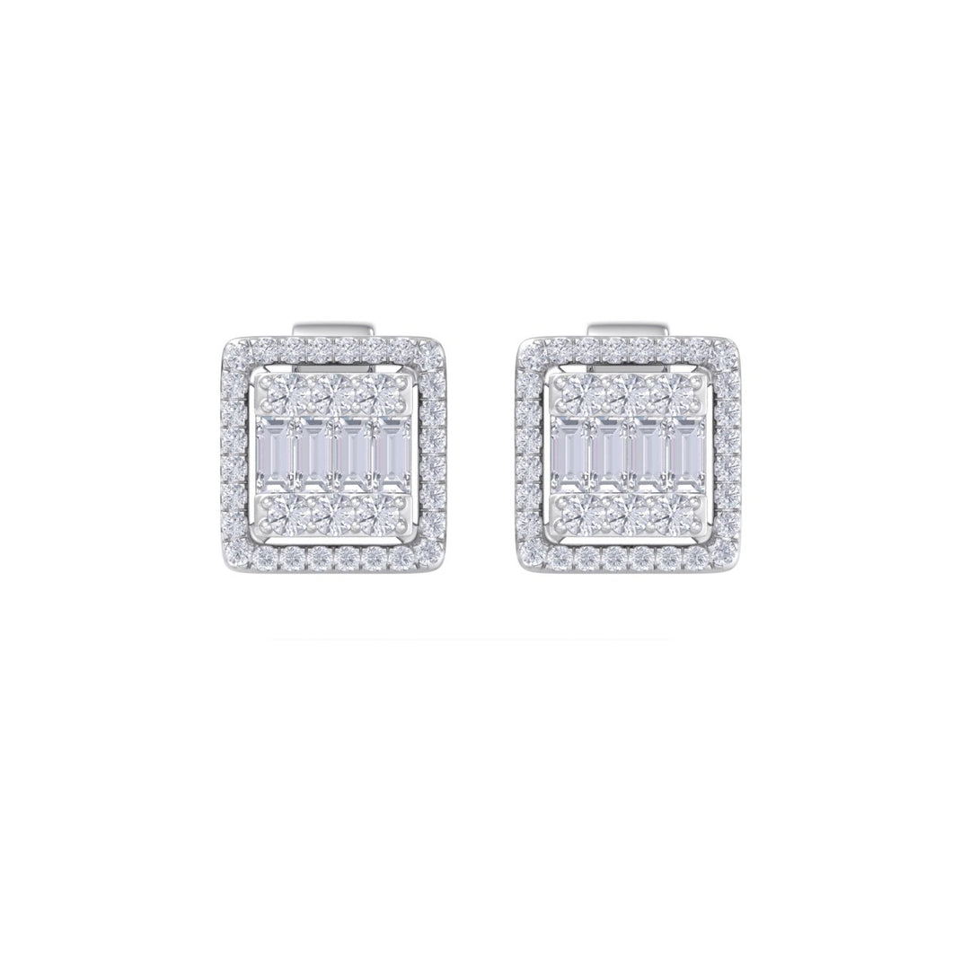 Beautiful Earrings in white gold with white diamonds of 0.65 ct in weight