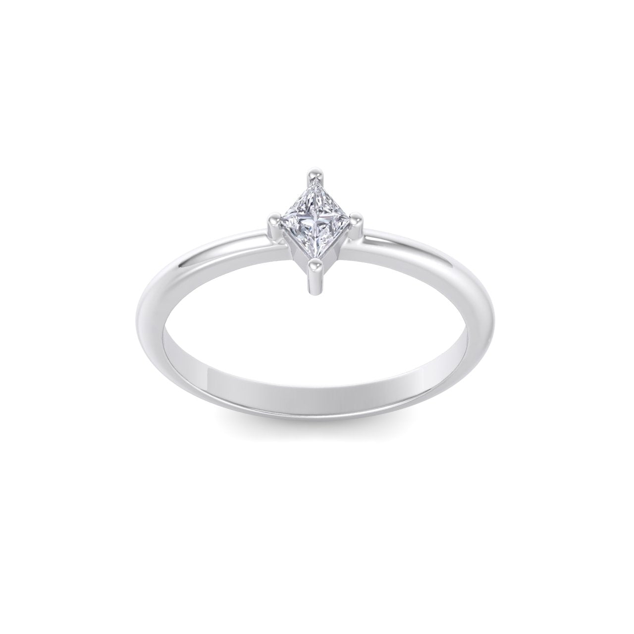 Petite Diamond ring in white gold with white diamonds of 0.25 ct in weight
