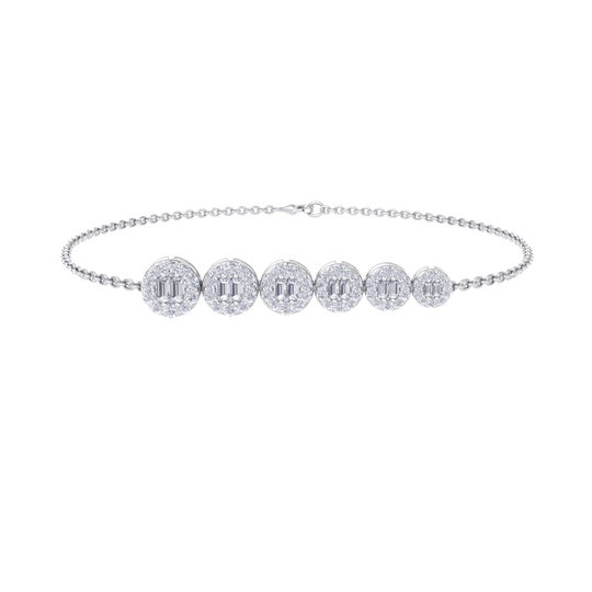 Stylish bracelet in rose gold with white diamonds of 0.72 ct in weight 
