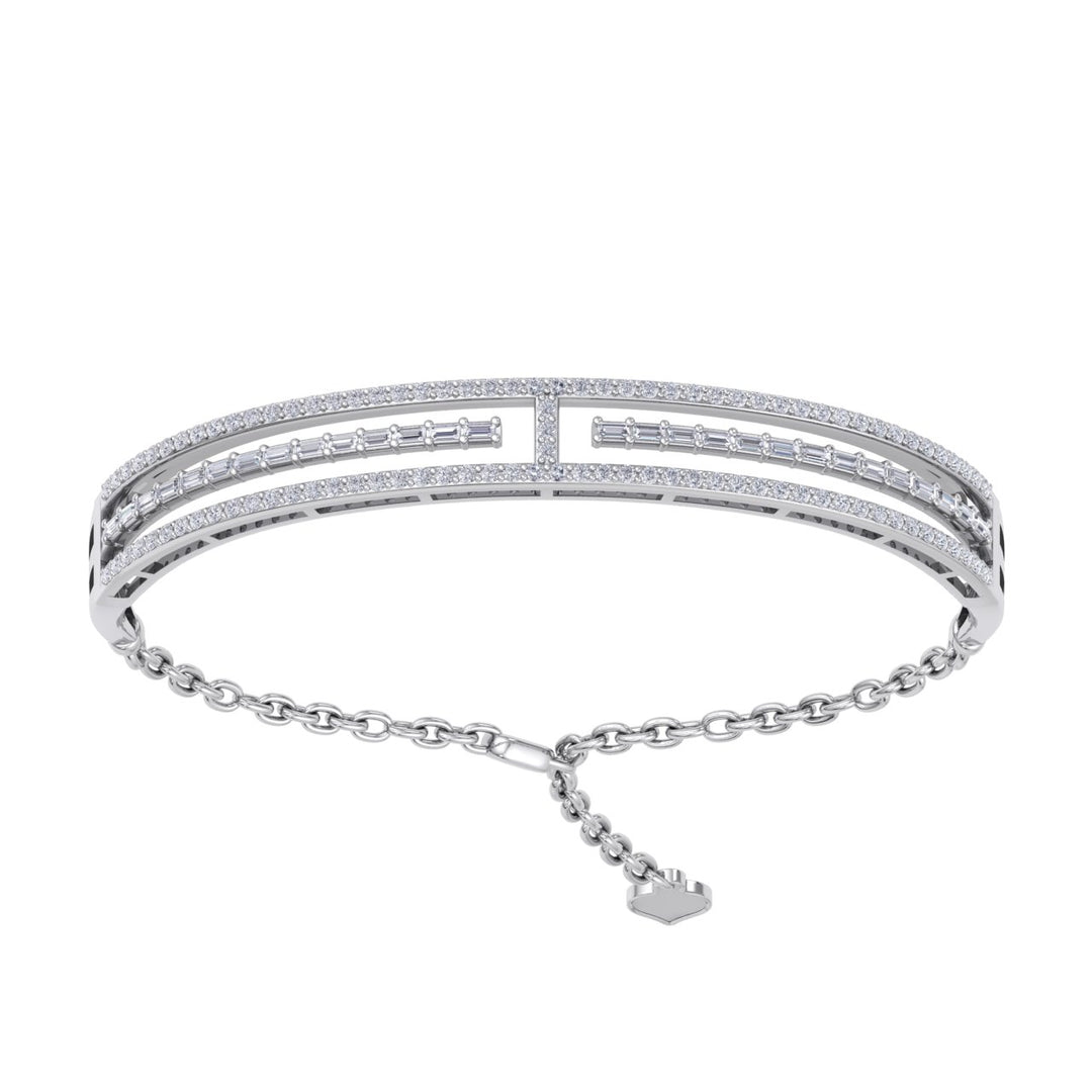 Bracelet in white gold with white diamonds of 1.75 ct in weight