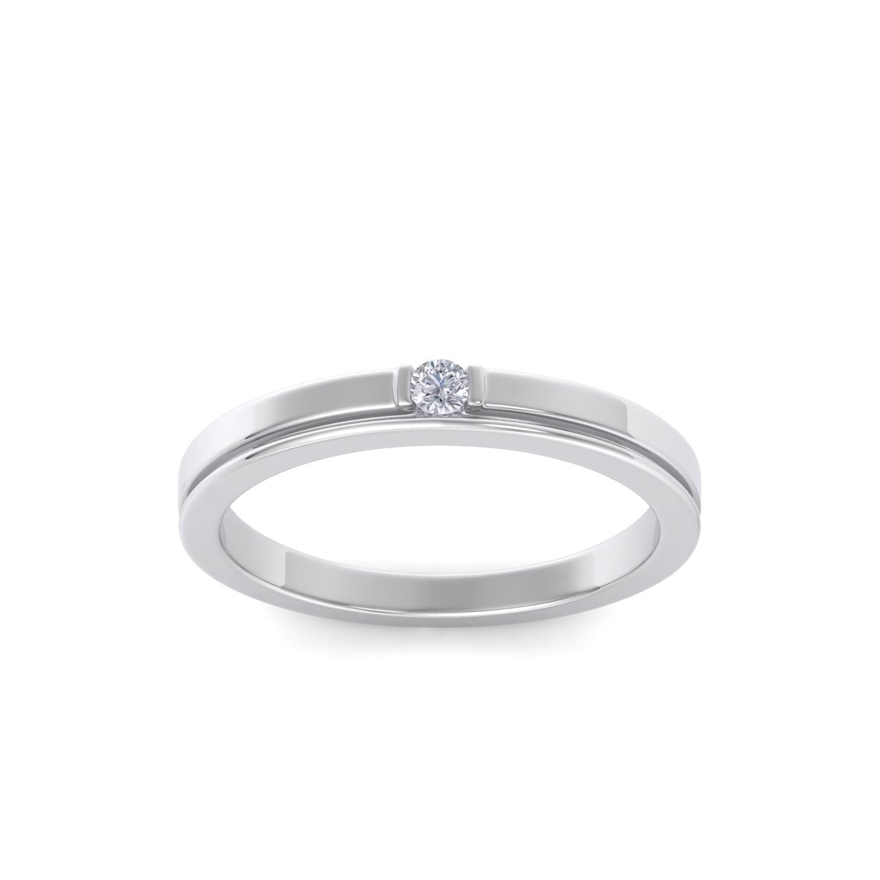 Beautiful Ring in white gold with white diamonds of 0.05 ct in weight