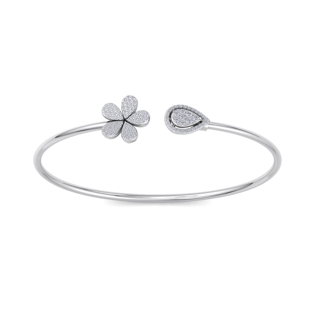 Bracelet in white gold with white diamonds of 0.49 ct in weight