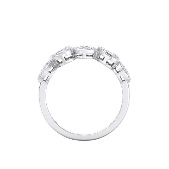 Beautiful Ring in white gold with white diamonds of 0.49 ct in weight
