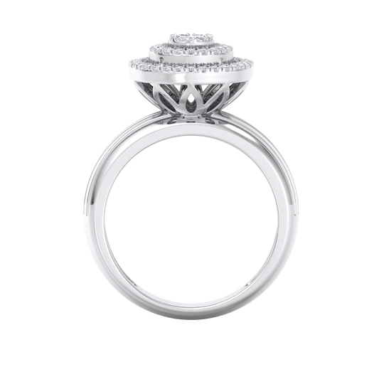 Diamond ring in white gold with white diamonds of 0.33 ct in weight