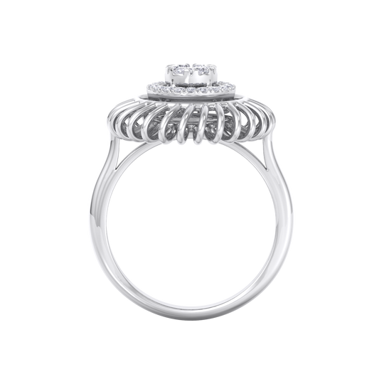 Diamond ring in white gold with white diamonds of 0.23 ct in weight