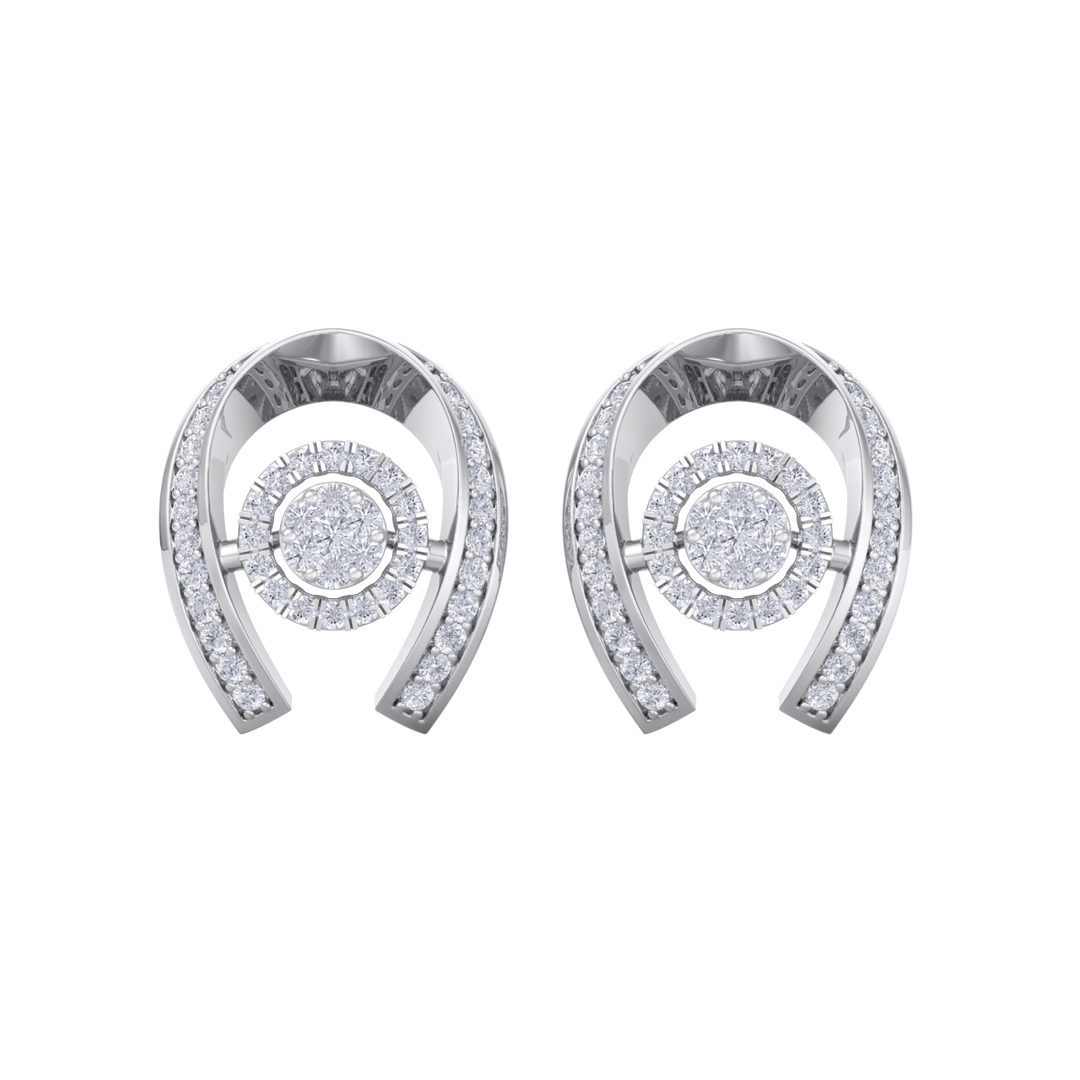 Statement earrings in white gold with white diamonds of 0.53 ct in weight