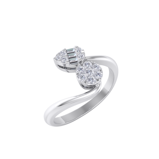 Beautiful ring in white gold with white diamonds of 0.23 ct in weight