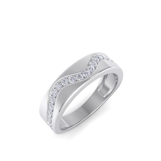 Beautiful Ring in white gold with white diamonds of 0.22 ct in weight