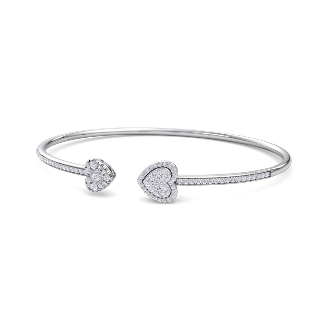 Beautiful Bracelet in white gold with white diamonds of 0.56 ct in weight