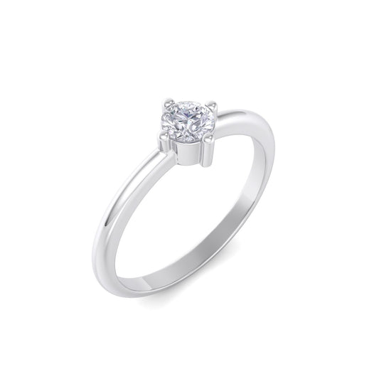 Diamond ring in white gold with white diamonds of 0.25 ct in weight