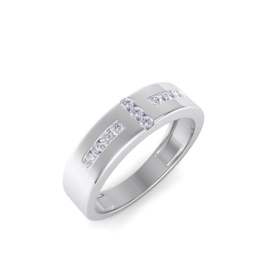 Beautiful Ring in white gold with white diamonds of 0.17 ct in weight