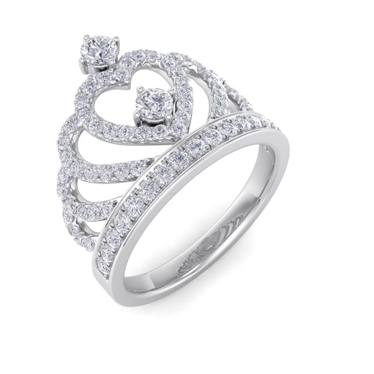 Beautiful Ring in white gold with white diamonds of 0.96 ct in weight