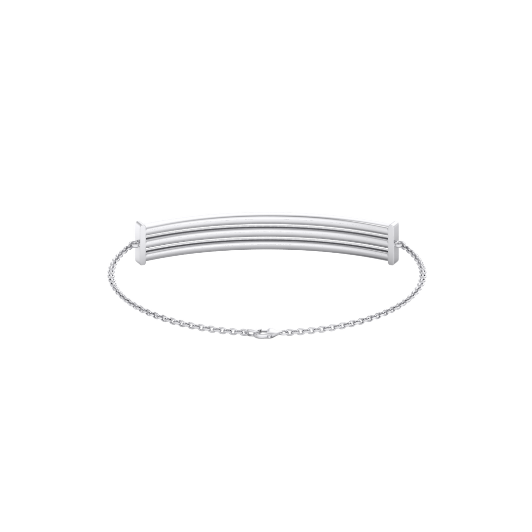 Bar diamond bracelet in white gold with white diamonds of 0.93 ct in weight
