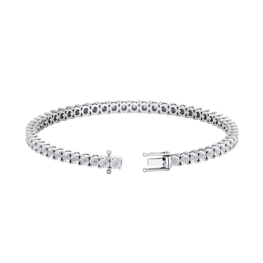 Classic Bracelet in yellow gold with white diamonds of 0.88 ct in weight