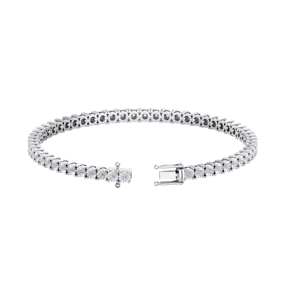 Classic Bracelet in white gold with white diamonds of 0.88 ct in weight