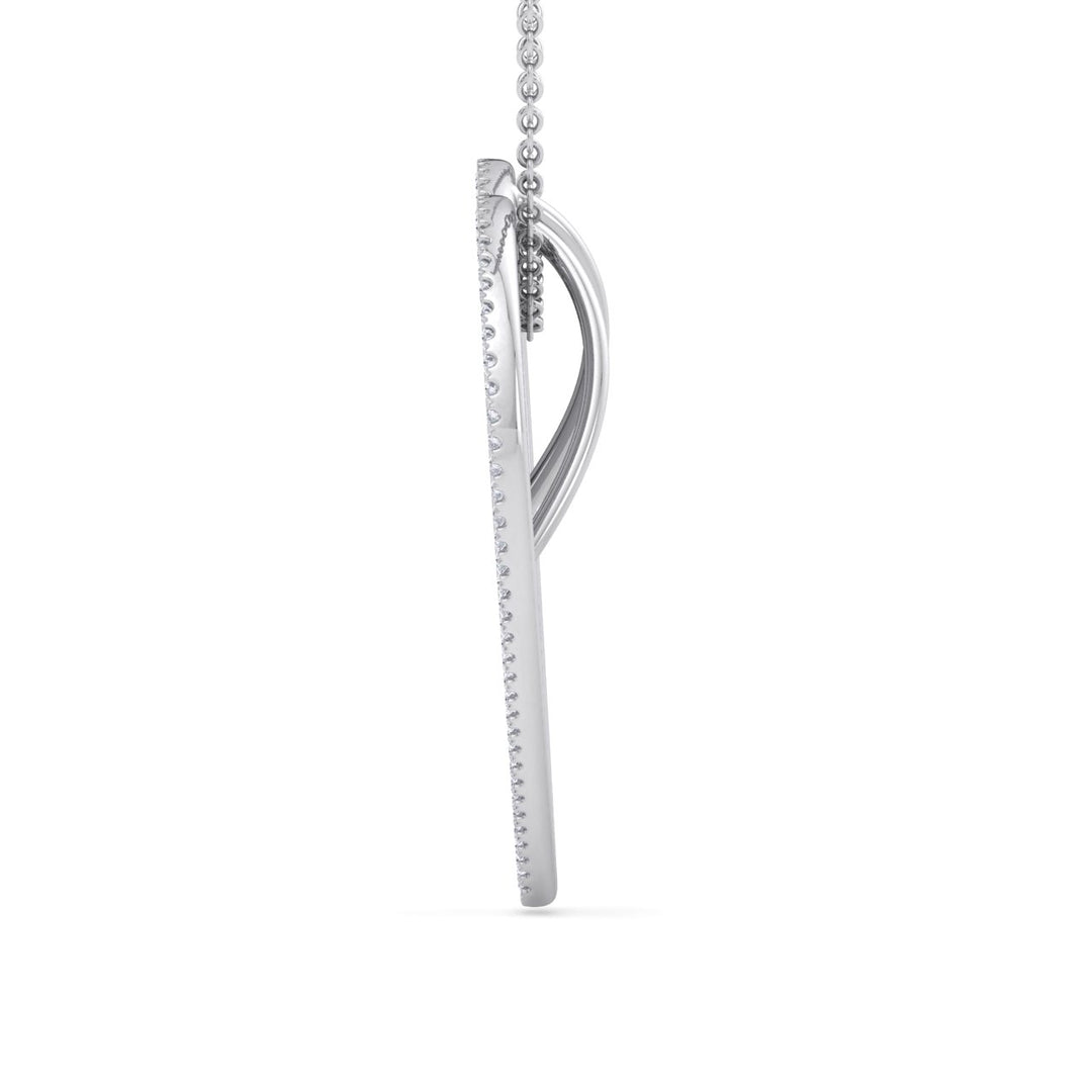 Heart pendant in white gold with white diamonds of 0.33 ct in weight
