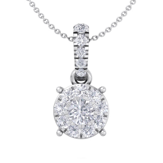 Classic pendant in rose gold with white diamonds of 0.29 ct in weight - HER DIAMONDS®
