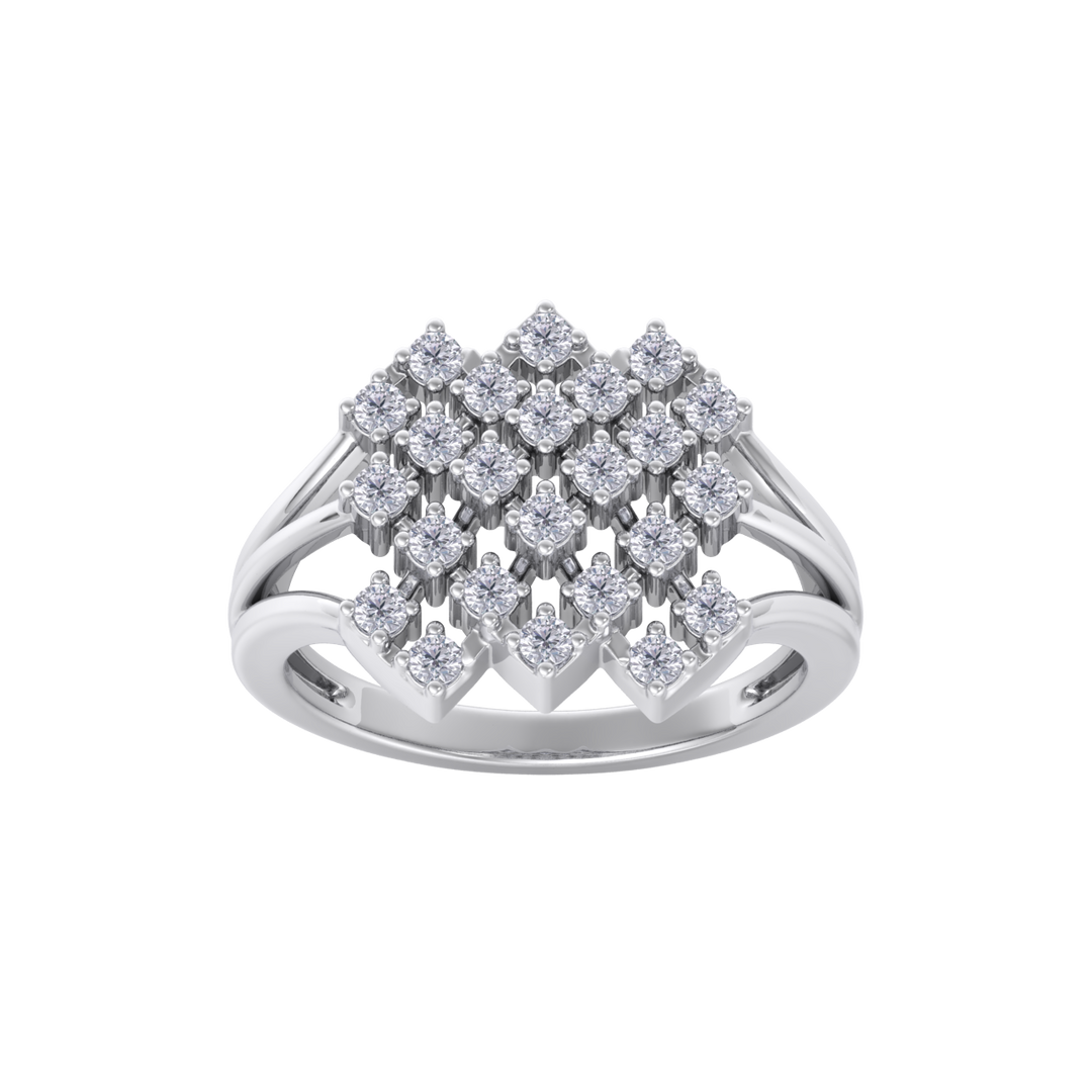 Elegant ring in white gold with white diamonds of 0.48 ct in weight