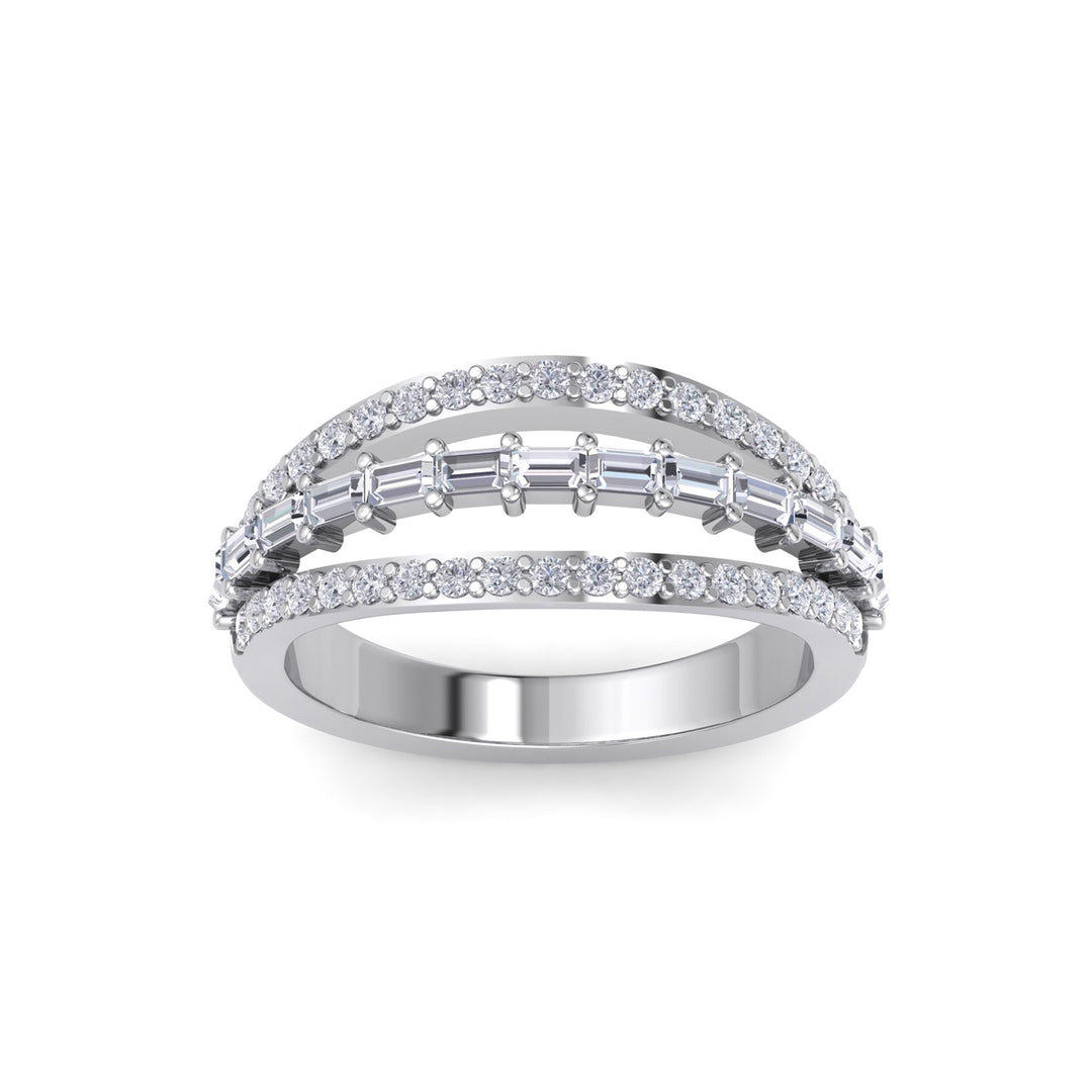 Ring in white gold with white diamonds of 0.98 ct in weight
