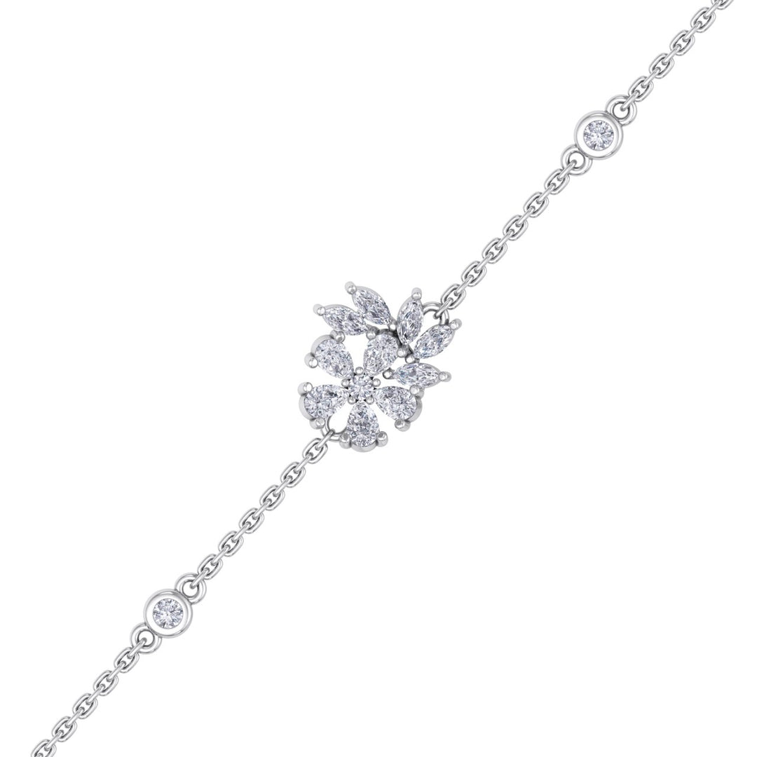 Bracelet in yellow gold with white diamonds of 0.75 ct in weight - HER DIAMONDS®