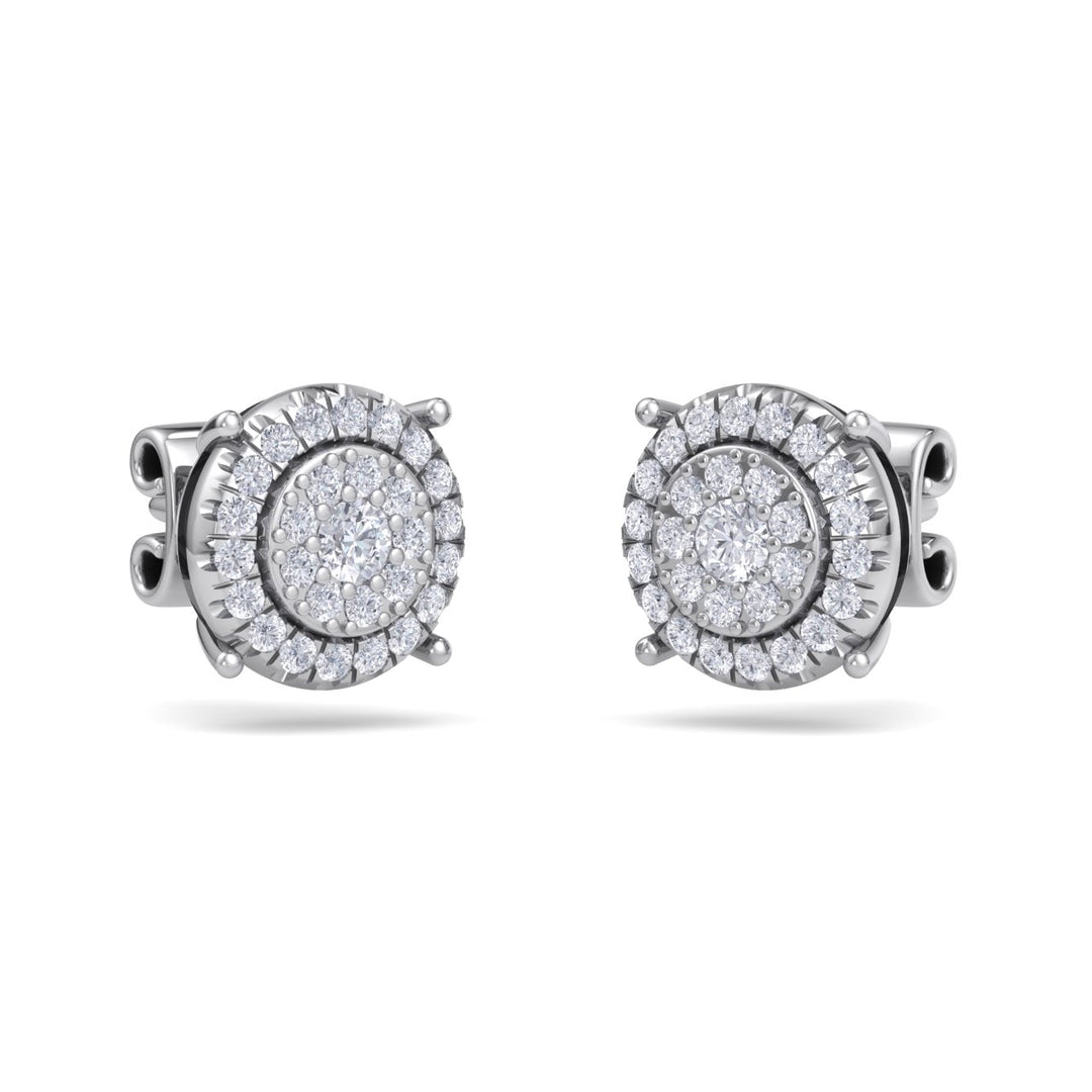 Stud earrings in yellow gold with white diamonds of 0.45 ct in weight - HER DIAMONDS®