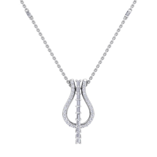 Necklace in white gold with white diamonds of 0.53 ct in weight - HER DIAMONDS®