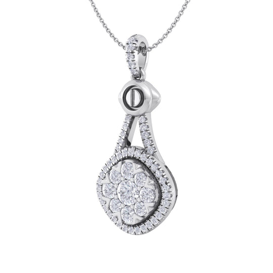 Pendant in rose gold with white diamonds of 0.52 ct in weight - HER DIAMONDS®