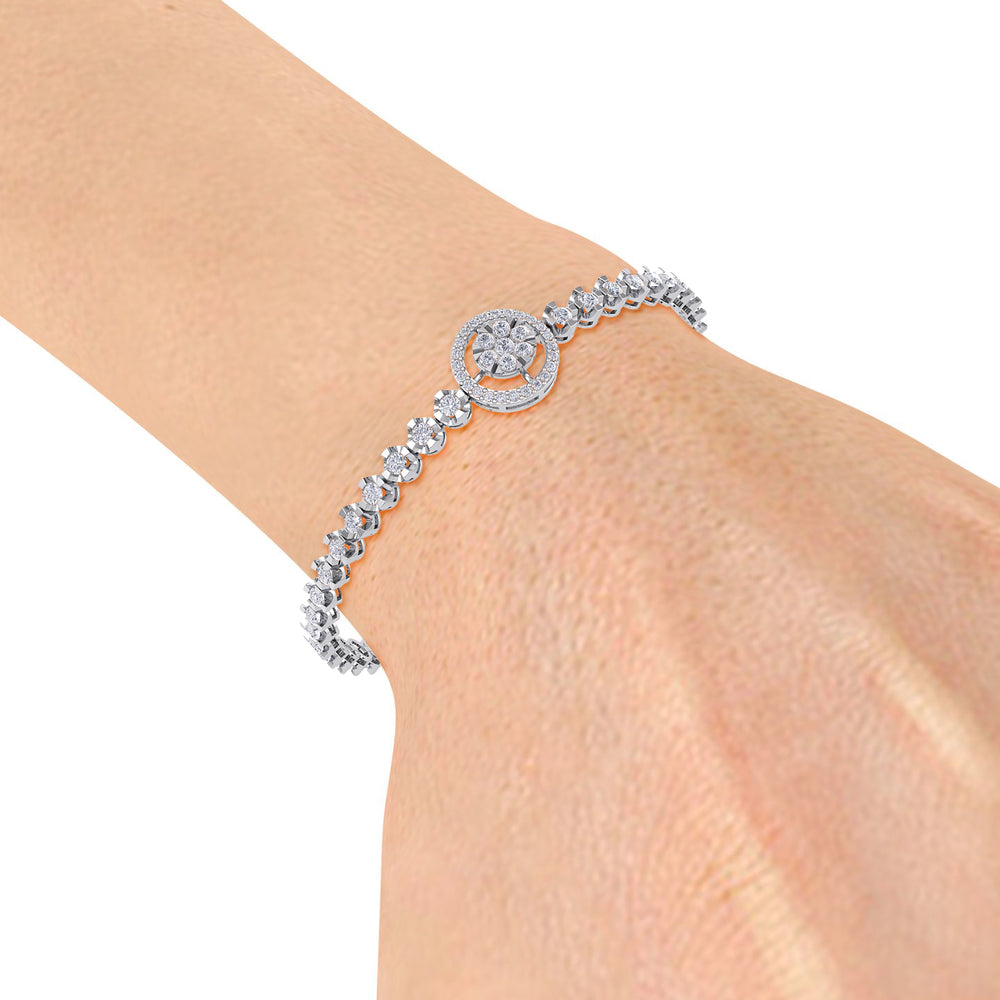 Bracelet in white gold with white diamonds of 1.65 ct in weight - HER DIAMONDS®