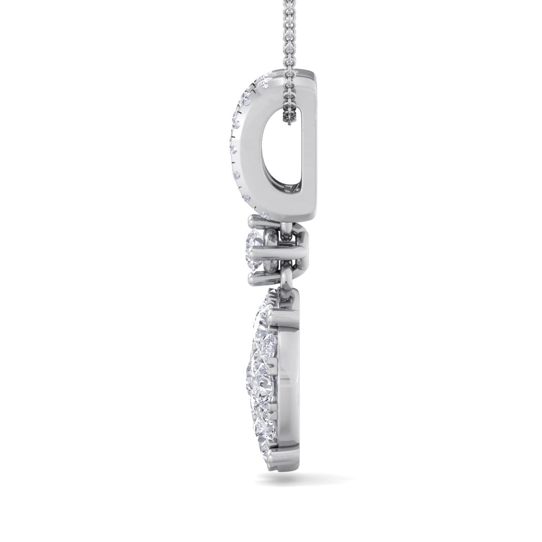 Pendant in white gold with white diamonds of 0.98 ct in weight - HER DIAMONDS®