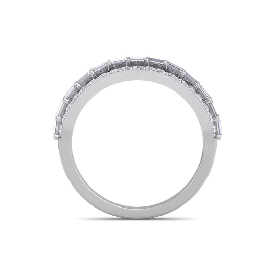 Ring in white gold with white diamonds of 0.98 ct in weight