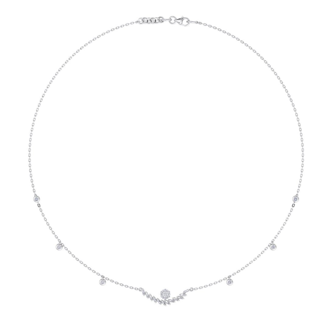 Necklace in white gold with white diamonds of 0.42 ct in weight - HER DIAMONDS®