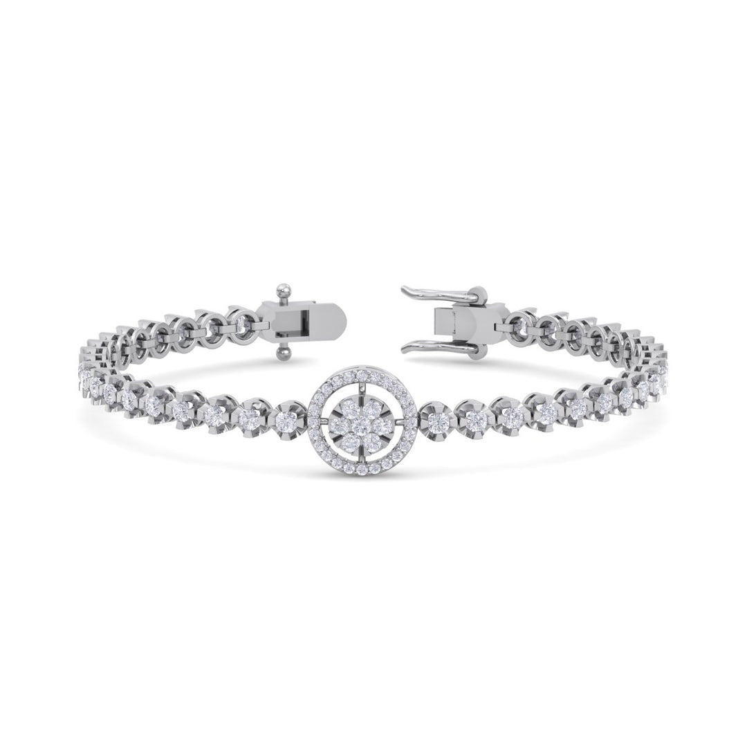 Bracelet in yellow gold with white diamonds of 1.65 ct in weight - HER DIAMONDS®