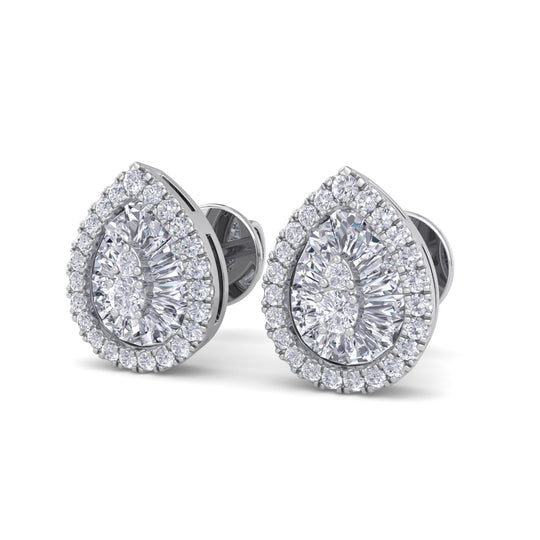 Drop shaped earrings in rose gold with white diamonds of 0.47 ct in weight - HER DIAMONDS®
