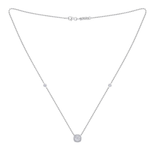 Necklace in rose gold with white diamonds of 0.94 ct in weight - HER DIAMONDS®