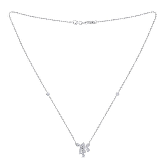 Necklace in rose gold with white diamonds of 0.39 ct in weight - HER DIAMONDS®