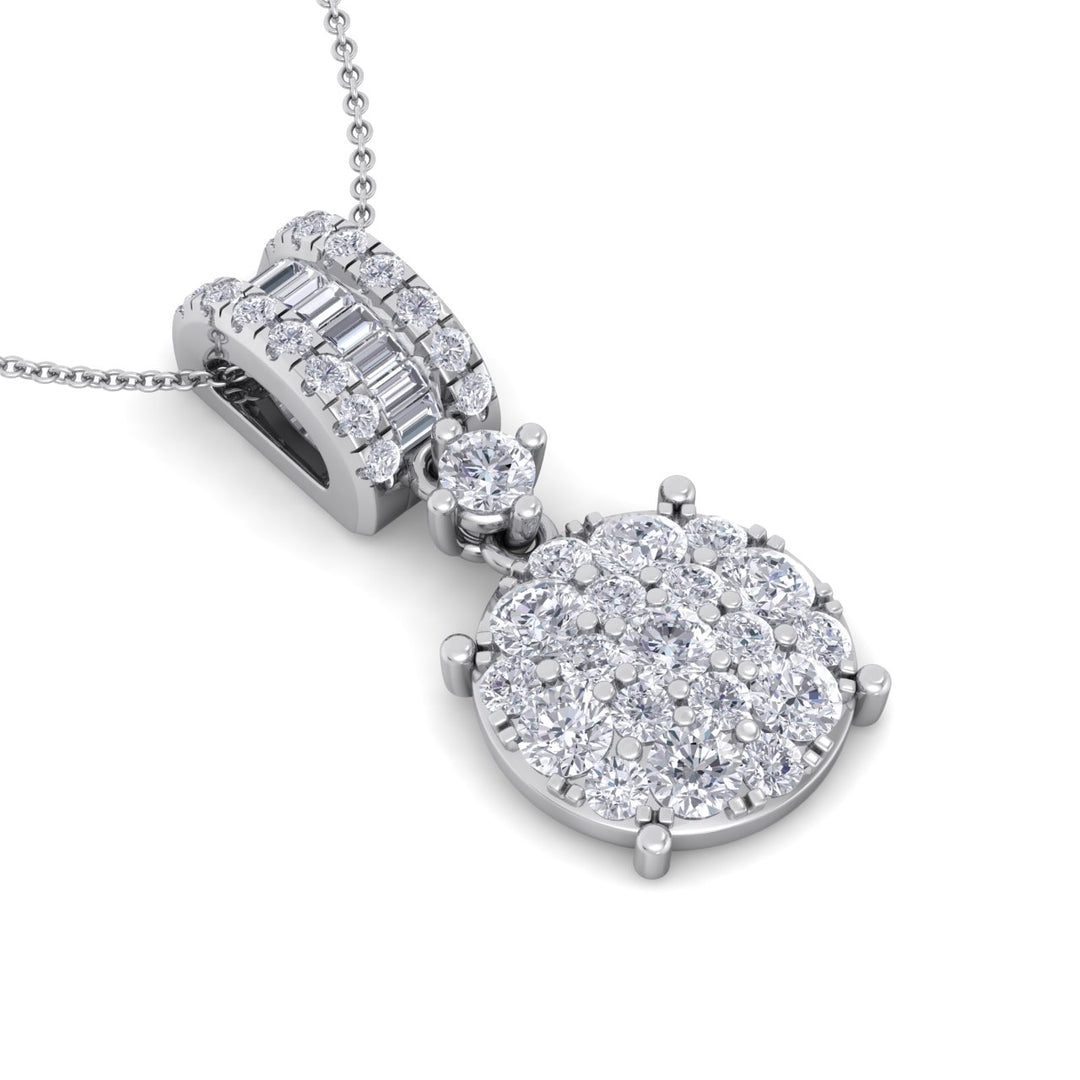 Pendant in white gold with white diamonds of 0.98 ct in weight - HER DIAMONDS®