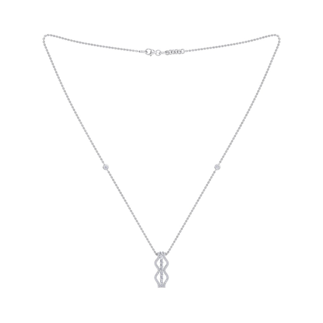 Necklace in white gold with white diamonds of 0.48 ct in weight - HER DIAMONDS®