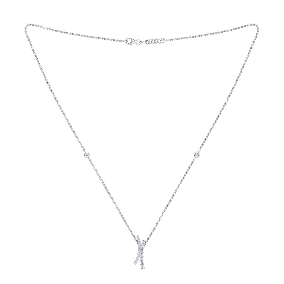 Necklace in rose gold with white diamonds of 0.31 ct in weight - HER DIAMONDS®