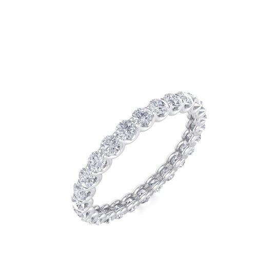 Eternity ring in white gold with white diamonds of 0.91 ct in weight
