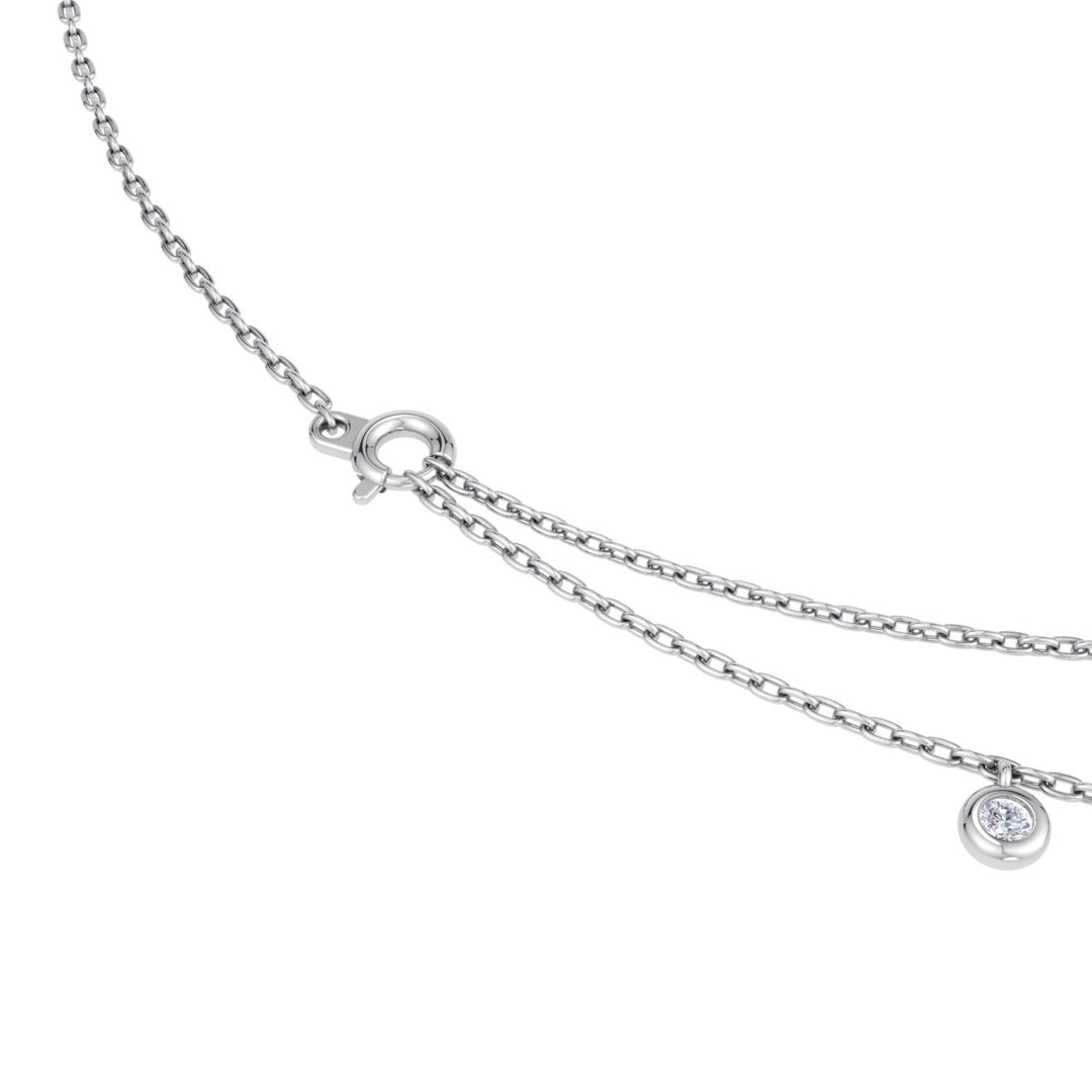 Combination necklace in rose gold with with diamonds of 0.26 ct in weight - HER DIAMONDS®