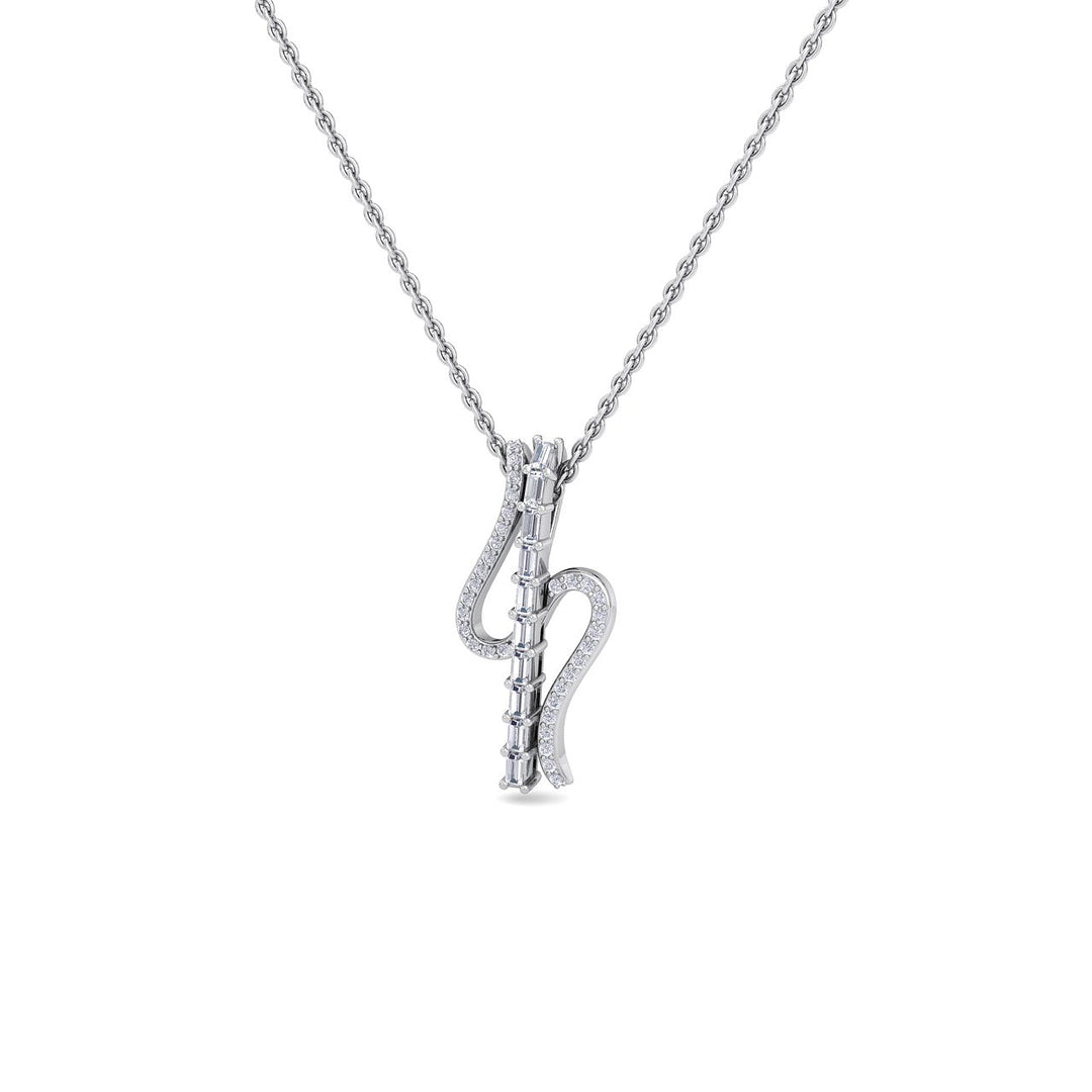 Necklace in white gold with white diamonds of 0.41 ct in weight - HER DIAMONDS®