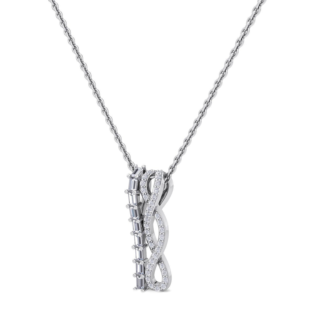 Necklace in white gold with white diamonds of 0.47 ct in weight - HER DIAMONDS®