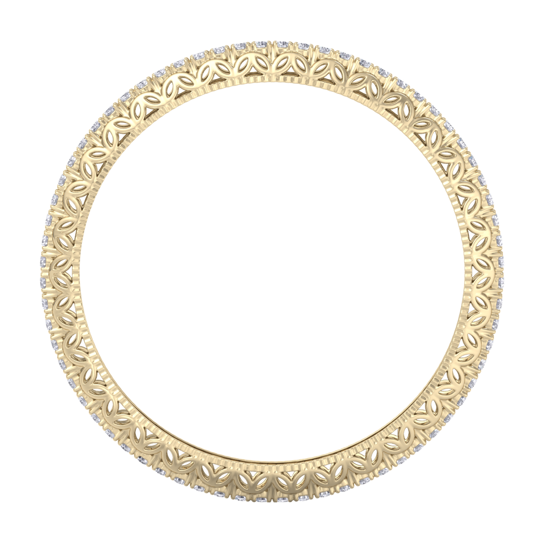 Classic bangle in rose gold with white diamonds of 11.04 ct in weight