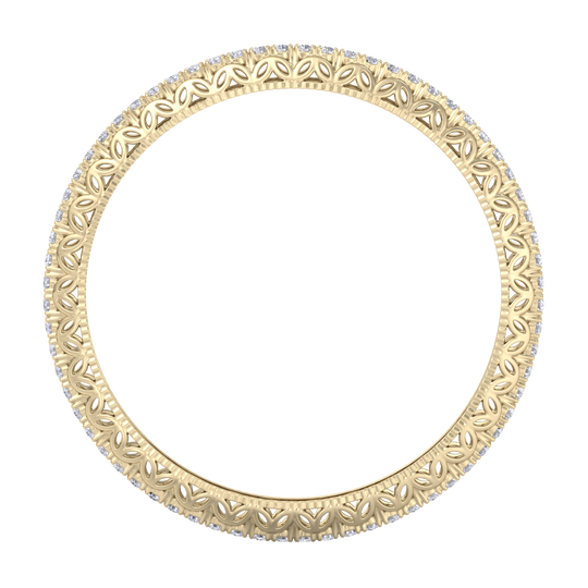 Classic bangle in rose gold with white diamonds of 11.04 ct in weight