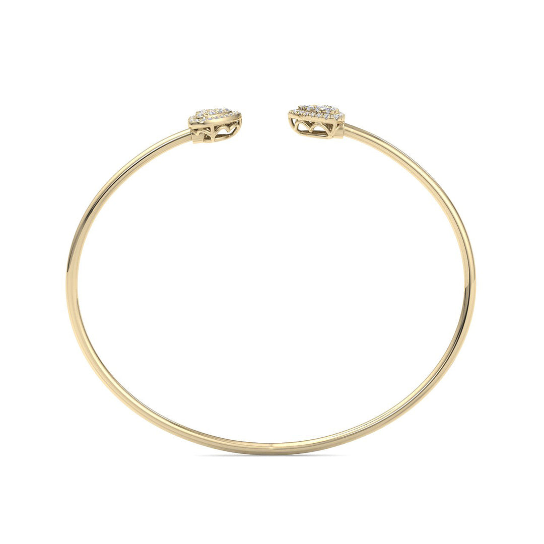 Bracelet in yellow gold with white diamonds of 0.39 ct in weight