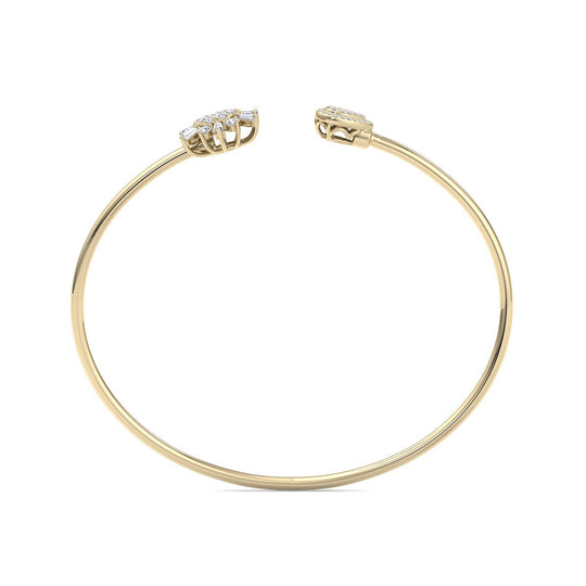 Bracelet in yellow gold with white diamonds of 0.68 ct in weight