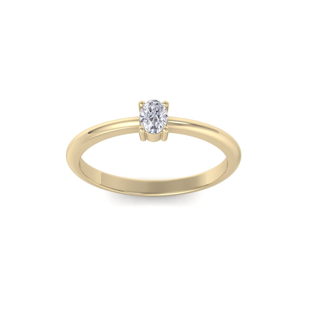 Beautiful Diamond ring in rose gold with white diamonds of 0.25 ct in weight