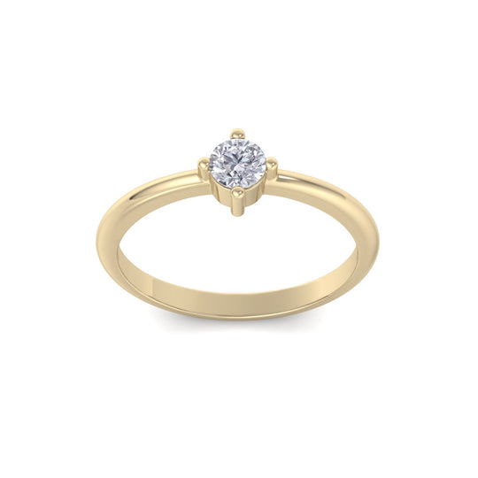 Diamond ring in rose gold with white diamonds of 0.25 ct in weight