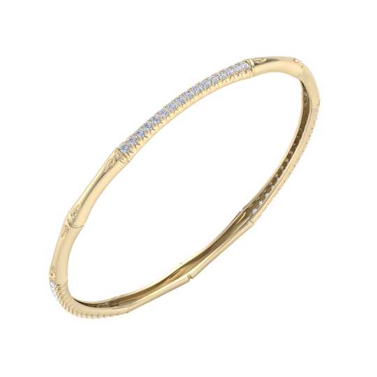 Classic bracelet in yellow gold with white diamonds of 2.40 ct in weight